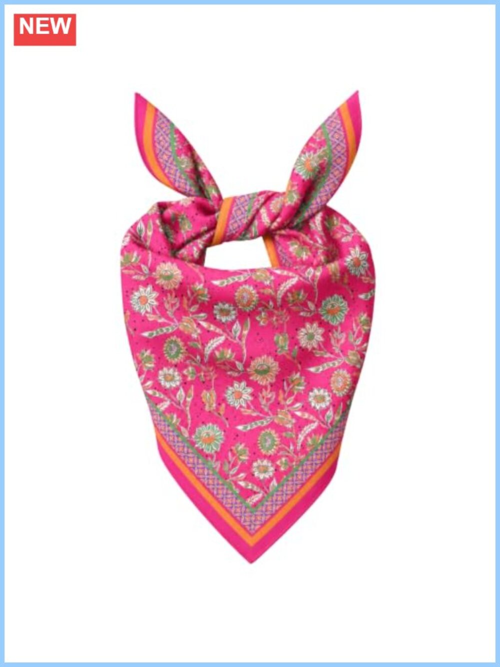 Satin Square Head Scarf 21x21 Polyester Hair Bandana Floral Neck Scarf